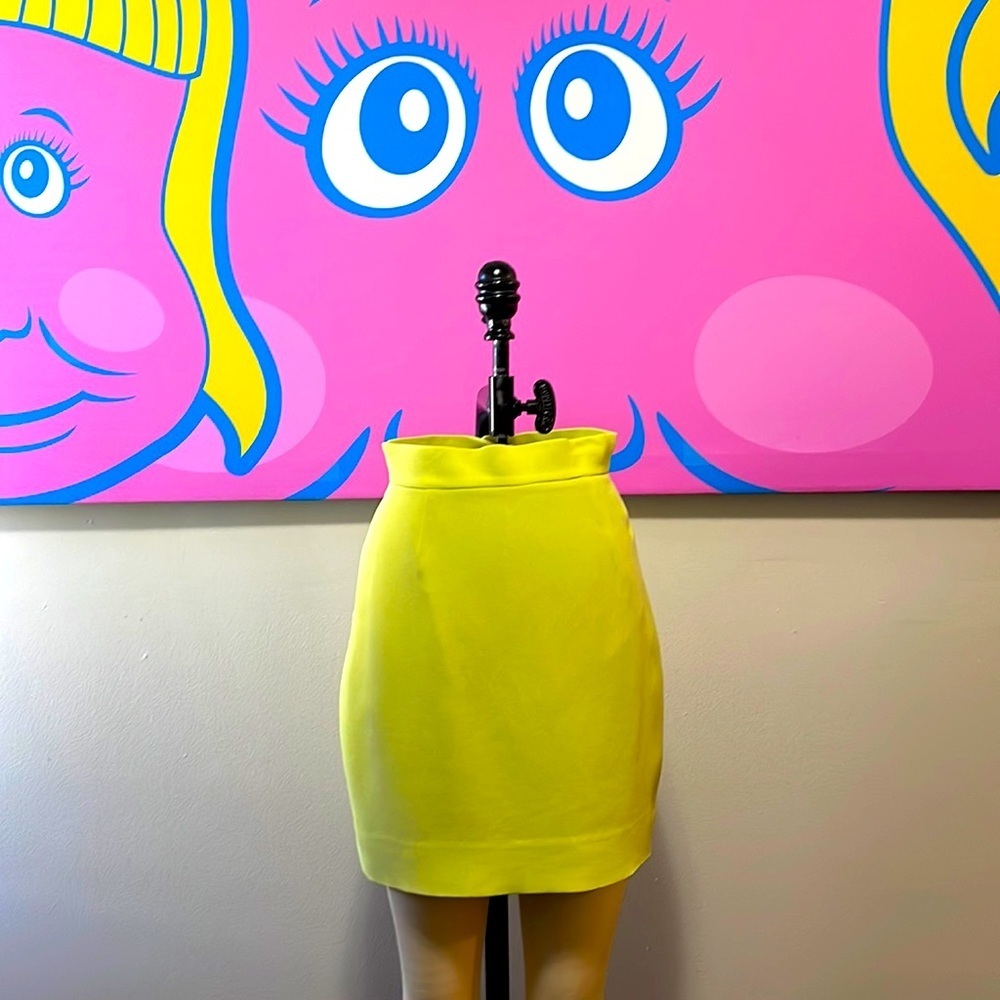 Moschino Cheap Chic Lime Green Mini Skirt The Nanny